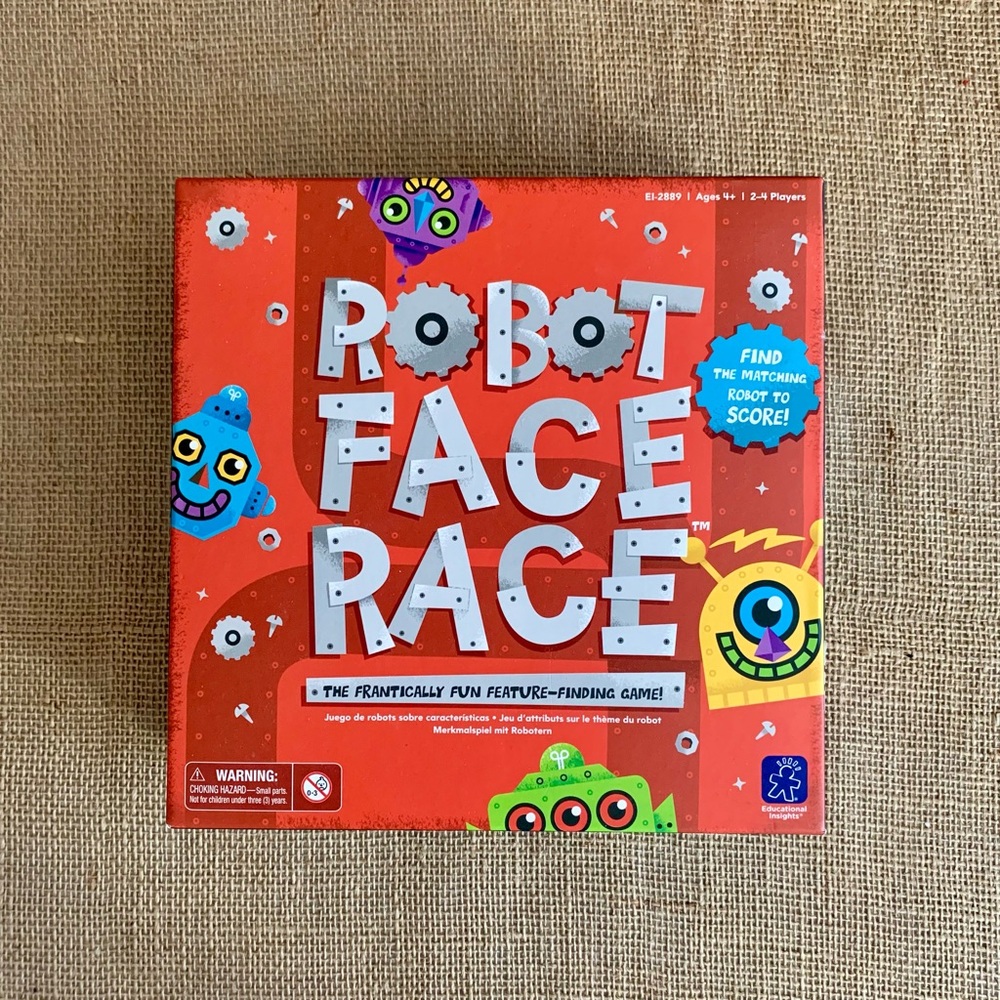 EDUCATIONAL INSIGHTS Robot Face Race Game No Reading Required Ages 4+